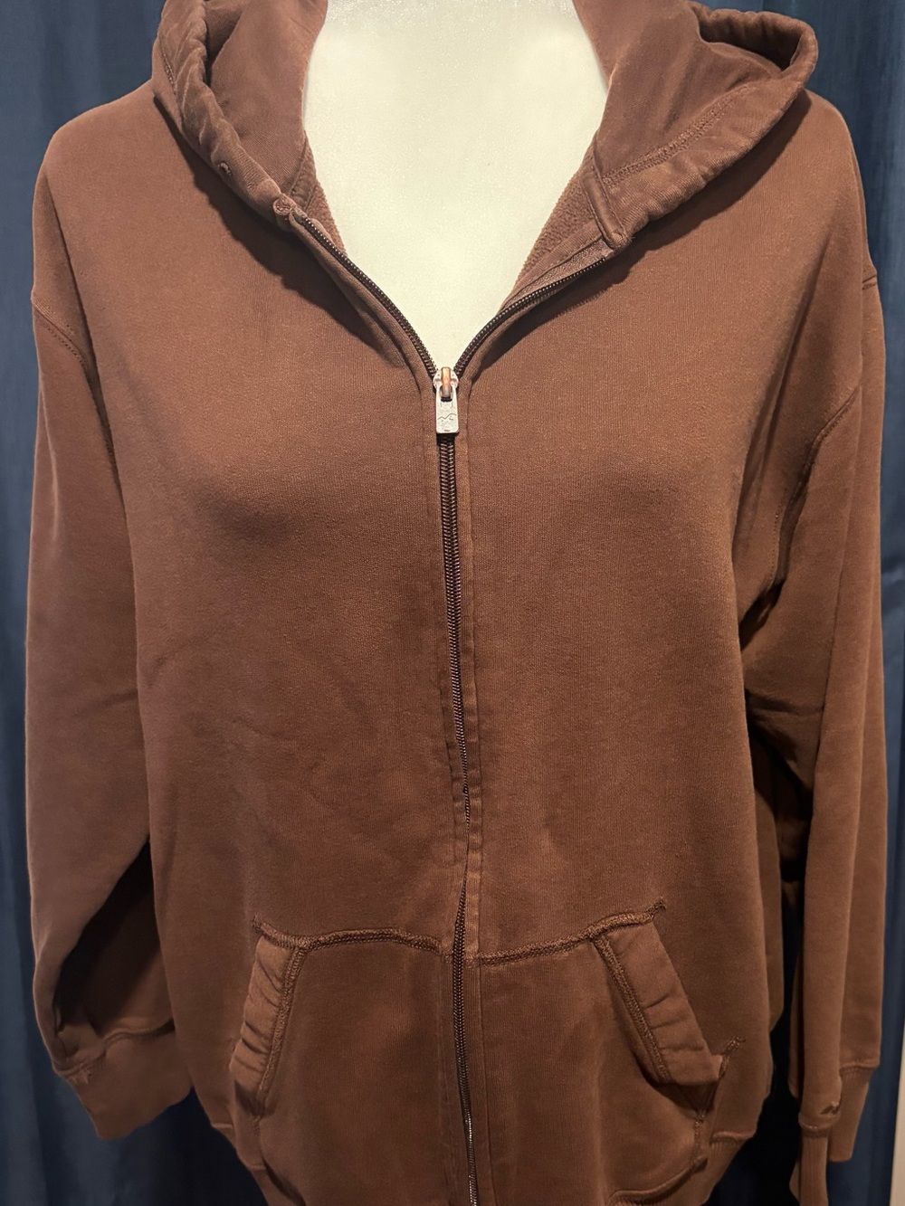 Hollister Brown Full-Zip Hoodie